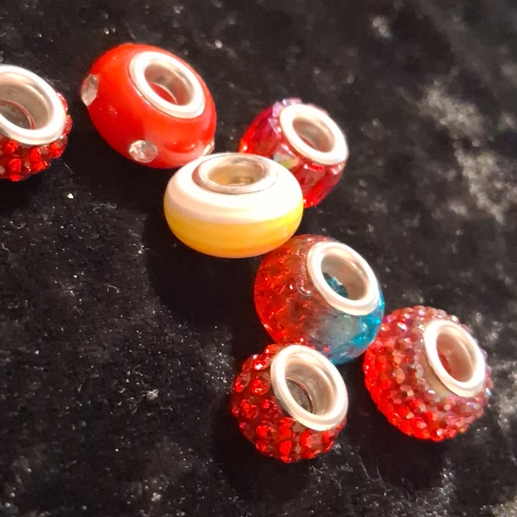 Pandora Bracelet Green and Red Charm S Are Not Pandora - Picture 8 of 10